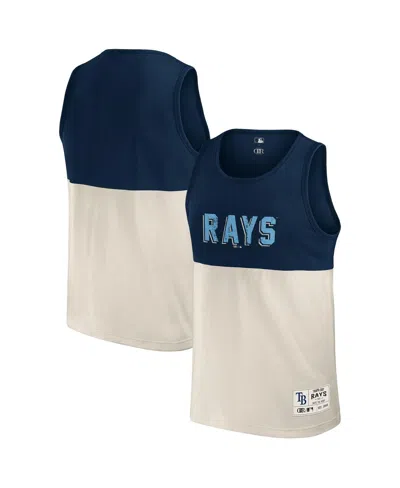 Fanatics Darius Rucker Collection By  Men's Navy Tampa Bay Rays Color Block Tank Top In White