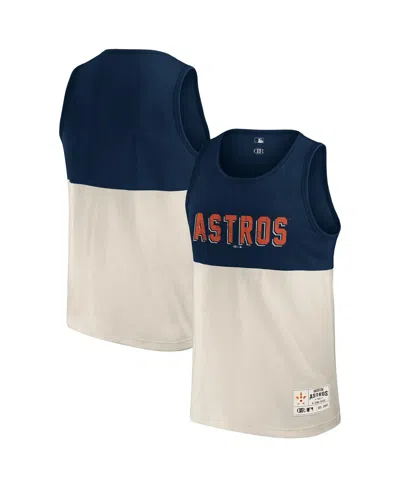 Fanatics Darius Rucker Collection By  Men's Navy/cream Houston Astros Color Block Tank Top In White