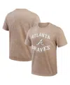 Fanatics Darius Rucker Collection By  Men's Tan Atlanta Braves Sun Faded T-shirt In Gray