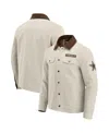 Fanatics Darius Rucker Collection By  Men's Tan Dallas Cowboys Midweight Canvas Full-button Jacket In Brown