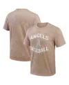 Fanatics Darius Rucker Collection By  Men's Tan Los Angeles Angels Sun Faded T-shirt In Brown