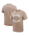 Fanatics Darius Rucker Collection By  Men's Tan Miami Marlins Sun Faded T-shirt In Brown