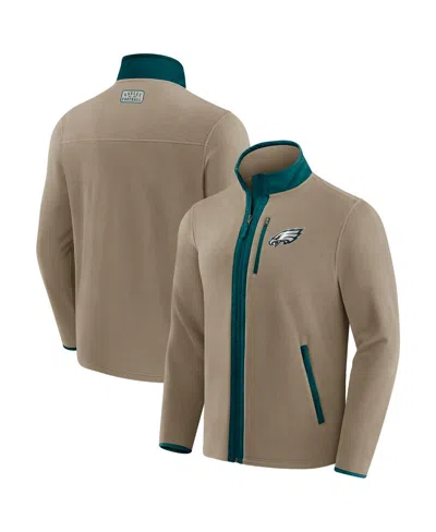 Fanatics Darius Rucker Collection By  Men's Tan Philadelphia Eagles Heavyweight Polar Fleece Full-zip In Neutral
