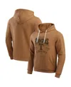 Fanatics Men's Tan Los Angeles Dodgers Camp Fleece Pullover Hoodie In Tan
