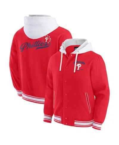 Fanatics Darius Rucker Collection By  Men'sâ Red Philadelphia Phillies Full-snap Hooded Jacket In Multi