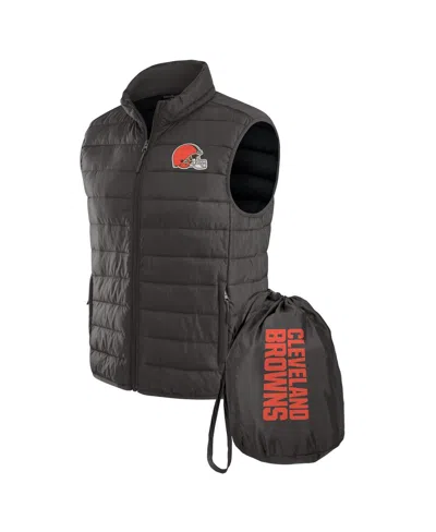 Fanatics Darius Rucker Collection By  X Nfl Men's Black Cleveland Browns Packable Full-zip Vest With