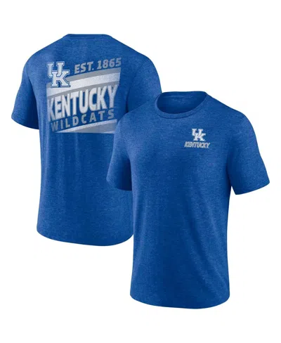 Fanatics Heather Royal Kentucky Wildcats Ideal Faded Tri-blend T-shirt