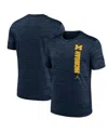 Fanatics Jordan Men's Navy Michigan Wolverines 2024 Sideline Velocity Performance T-shirt In Navy