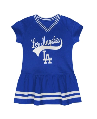 Fanatics Kids' Little Girls  Royal Los Angeles Dodgers Sweet Catcher V-neck Dress