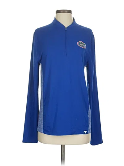 Pre-owned Fanatics Long Sleeve Polo Shirt In Blue