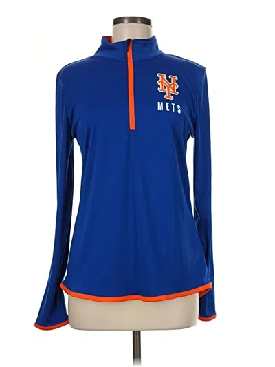 Pre-owned Fanatics Long Sleeve Polo Shirt In Blue