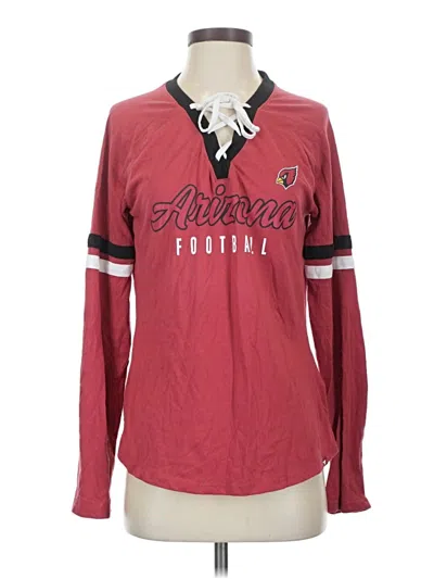 Pre-owned Fanatics Long Sleeve Polo Shirt In Burgundy