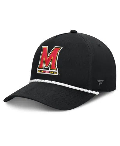 Fanatics Maryland Terrapins Undertone Rope Five-panel Adjustable Hat In Black,white