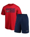 Fanatics Men's 2-piece Red/navy New Orleans Pelicans T-shirt And Shorts Combo Pack In Multi