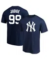 Fanatics Men's Aaron Judge Navy New York Yankees Big Tall Name Number T-shirt In Blue