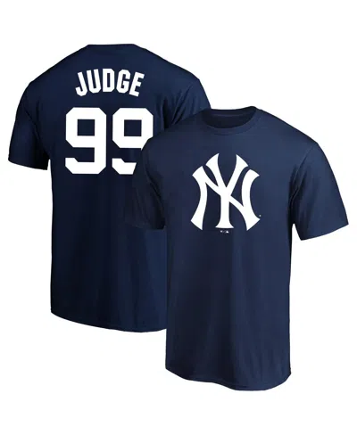 Fanatics Men's Aaron Judge Navy New York Yankees Big Tall Name Number T-shirt In Blue