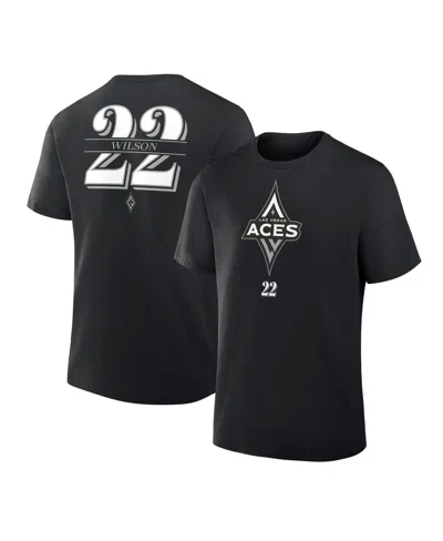 Fanatics Men's A'ja Wilson Black Las Vegas Aces In The Paint Name Number T-shirt