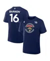 Fanatics Men's Aleksander Barkov Navy Florida Panthers 2025 Stanley Cup Final Authentic Pro Name Number T-shi In Blue