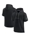 Fanatics Men's And Women's Black Cleveland Browns Elements Ready Short Sleeve Pullover Hoodie In Black