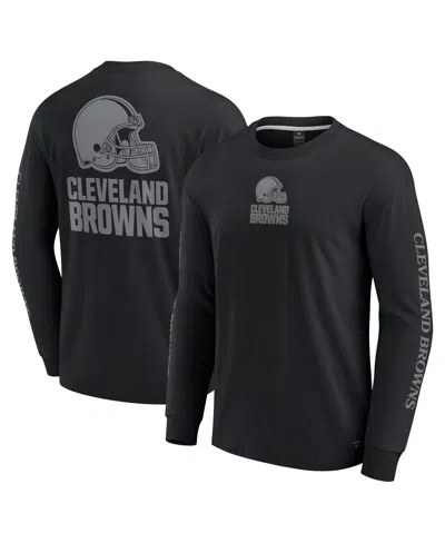 Fanatics Men's And Women's Black Cleveland Browns Elements Strive Long Sleeve T-shirt