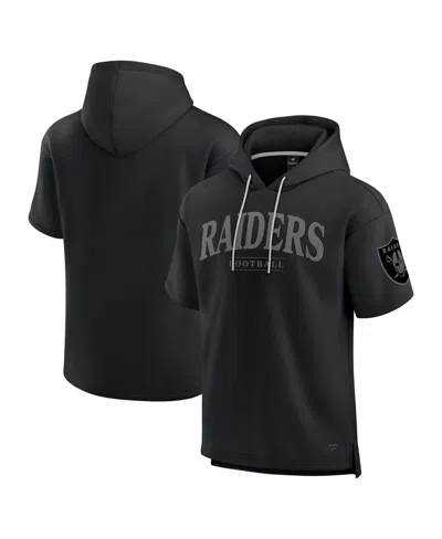 Fanatics Men's And Women's Black Las Vegas Raiders Elements Ready Short Sleeve Pullover Hoodie