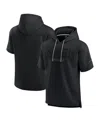 Fanatics Men's And Women's Black Los Angeles Chargers Elements Ready Short Sleeve Pullover Hoodie In Black
