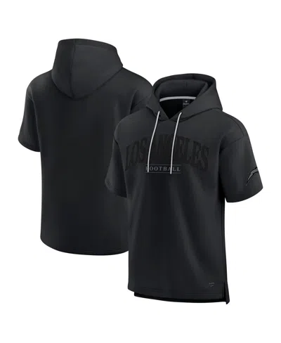 Fanatics Men's And Women's Black Los Angeles Chargers Elements Ready Short Sleeve Pullover Hoodie