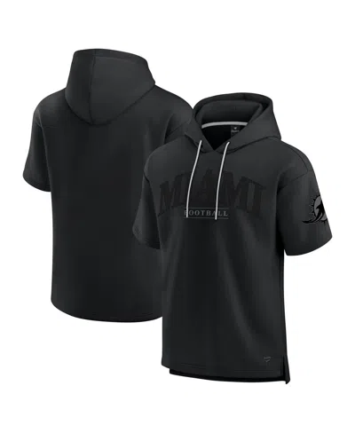 Fanatics Men's And Women's Black Miami Dolphins Elements Ready Short Sleeve Pullover Hoodie