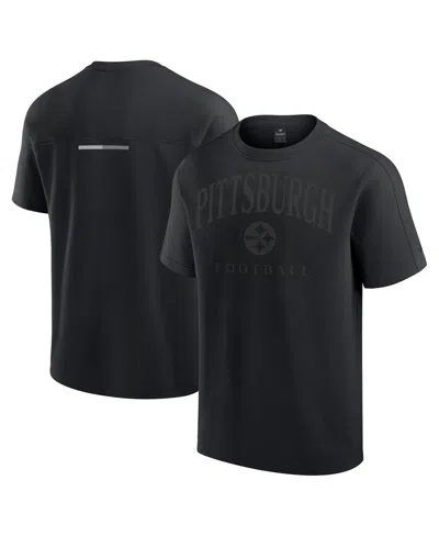 Fanatics Men's And Women's Black Pittsburgh Steelers Elements Flex Tri-blend T-shirt
