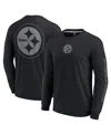 Fanatics Men's And Women's Black Pittsburgh Steelers Elements Strive Long Sleeve T-shirt In Black