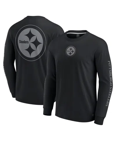 Fanatics Men's And Women's Black Pittsburgh Steelers Elements Strive Long Sleeve T-shirt