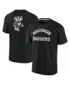 Fanatics Men's And Women's Black Wisconsin Badgers Elements Super Soft Short Sleeve T-shirt In Black