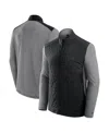 Fanatics Men's And Women's Black/heather Gray Buffalo Bills Front Office Tonal Full-zip Jacket In Black,heather Gray
