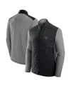 Fanatics Men's And Women's Black/heather Gray Pittsburgh Steelers Front Office Tonal Full-zip Jacket