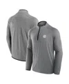Fanatics Men's And Women's Charcoal Pittsburgh Steelers Front Office Performance Primary Quarter-zip Jacket In Charcoal