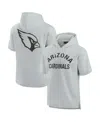 Fanatics Men's And Women's Gray Arizona Cardinals Elements Super Soft Fleece Short Sleeve Pullover Hoodie In Gray