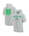 Fanatics Men's And Women's Gray Austin Fc Elements Super Soft Fleece Short Sleeve Pullover Hoodie In Gray