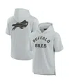 Fanatics Men's And Women's Gray Buffalo Bills Elements Super Soft Fleece Short Sleeve Pullover Hoodie In Gray
