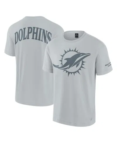 Fanatics Men's And Women's Gray Miami Dolphins Elements Iconic T-shirt