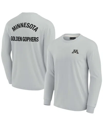Fanatics Men's And Women's Gray Minnesota Golden Gophers Elements Super Soft Long Sleeve T-shirt