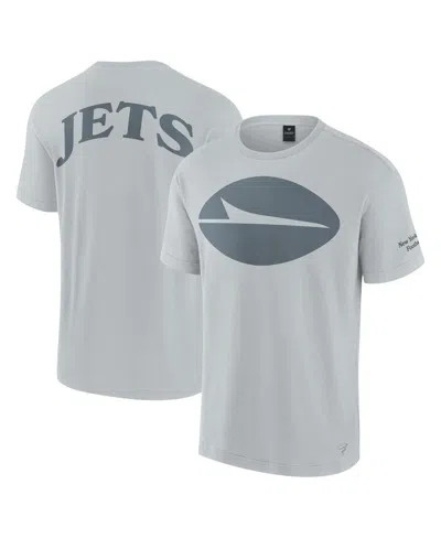 Fanatics Men's And Women's Gray New York Jets Elements Iconic T-shirt