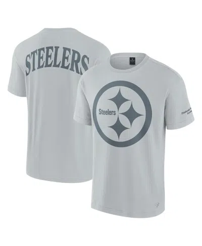 Fanatics Men's And Women's Gray Pittsburgh Steelers Elements Iconic Tri-blend T-shirt