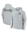 Fanatics Men's And Women's Gray Pittsburgh Steelers Sleek Elements Pullover Hoodie In Gray
