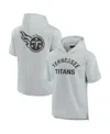 Fanatics Men's And Women's Gray Tennessee Titans Elements Super Soft Fleece Short Sleeve Pullover Hoodie In Gray