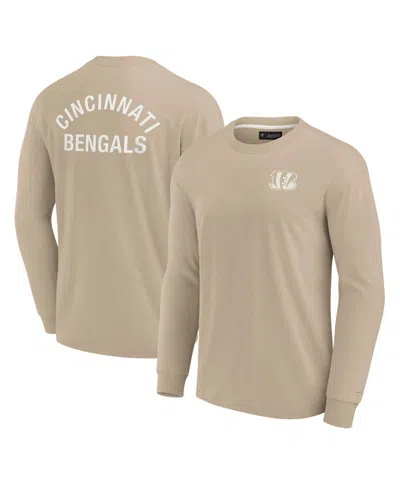 Fanatics Men's And Women's Khaki Cincinnati Bengals Elements Super Soft Long Sleeve T-shirt