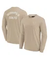 Fanatics Men's And Women's Khaki Indianapolis Colts Elements Super Soft Long Sleeve T-shirt In Khaki