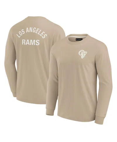 Fanatics Men's And Women's Khaki Los Angeles Rams Elements Super Soft Long Sleeve T-shirt