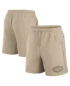 Fanatics Men's And Women's Khaki New York Jets Elements Super Soft Fleece Shorts In Khaki