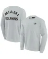 Fanatics Men's And Women's Miami Dolphins Super Soft Pullover Crew Sweatshirt In Gray