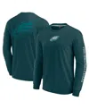 Fanatics Men's And Women's Midnight Green Philadelphia Eagles Elements Strive Long Sleeve T-shirt In Green